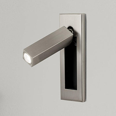 Adjustable LED Wall Reading Light - Chrome / ∅ 2″ x H 6.1″ square (Hidden switch)