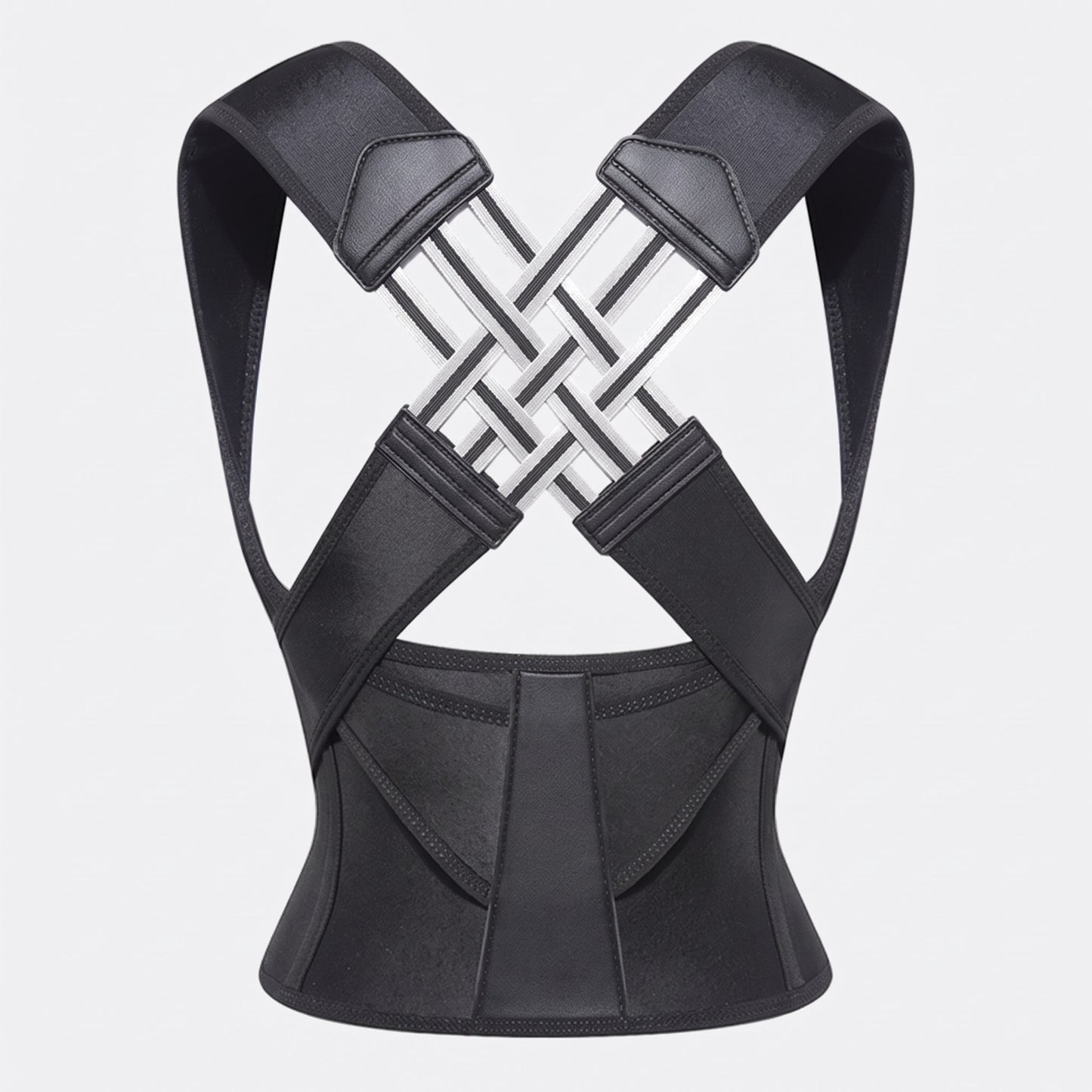 Adjustable Posture Corrector Back Brace - Black