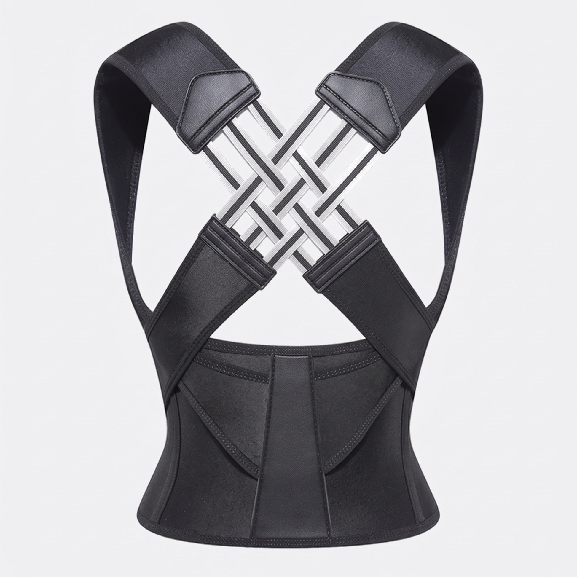 Adjustable Posture Corrector Back Brace - Black