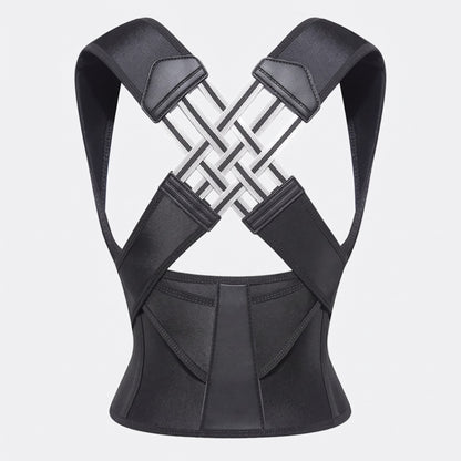 Adjustable Posture Corrector Back Brace - Black