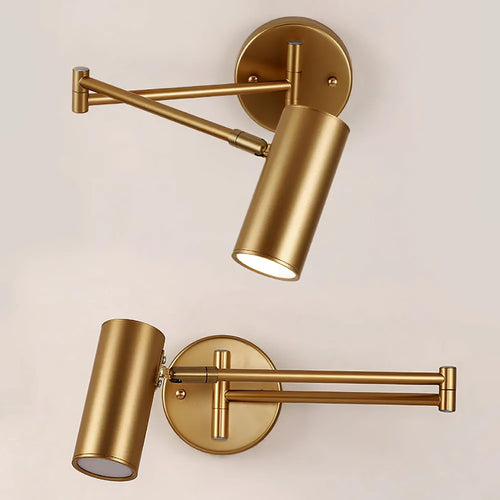 Adjustable Swing-Arm Brass Wall Sconce