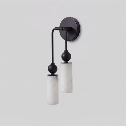 Alabaster-Look Double Wall Sconce