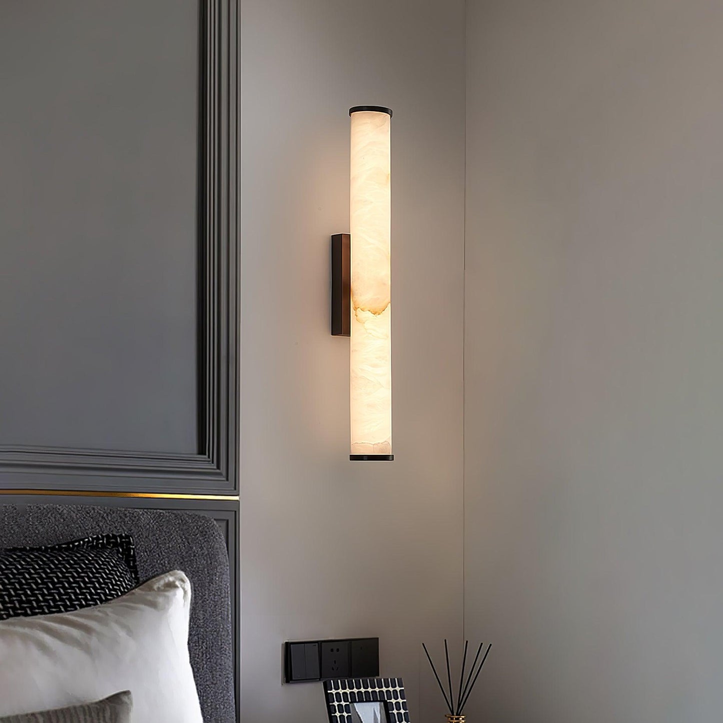 Alabaster Column Wall Sconce