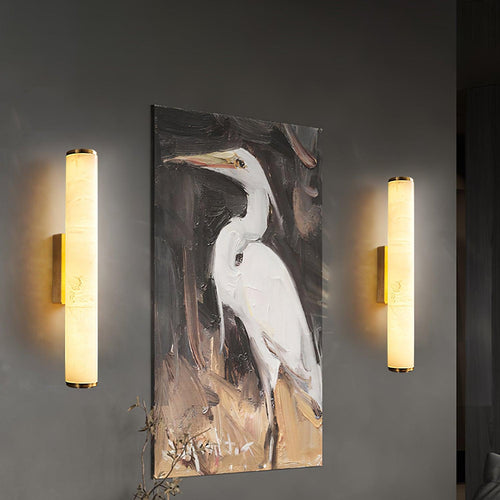 Alabaster Column Wall Sconce
