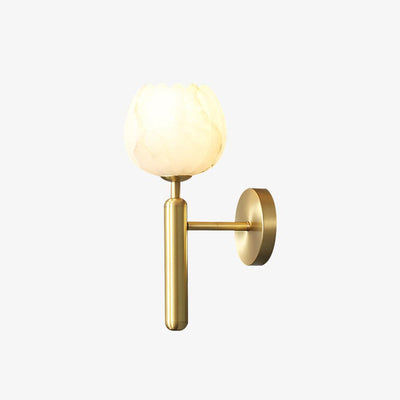 Alabaster Flower Hardwired Wall Sconce