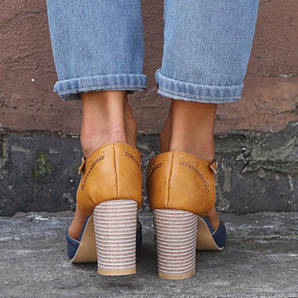 Anaïs T-Strap Block Heel Pumps