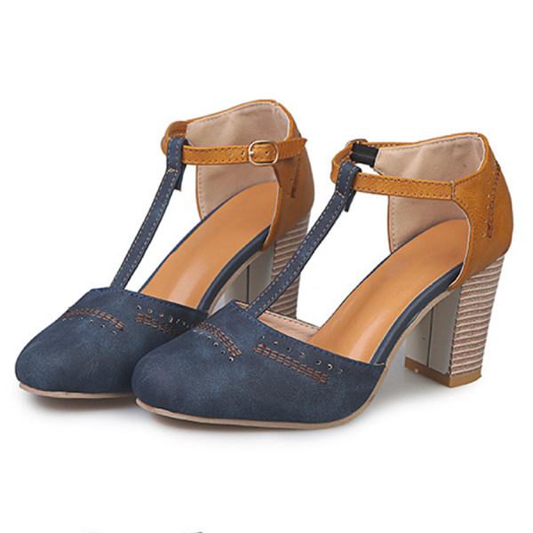 Anaïs T-Strap Block Heel Pumps