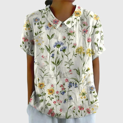 Aurélie Floral-Print Collared Blouse