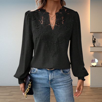 Aurélie Lace-Yoke Blouse