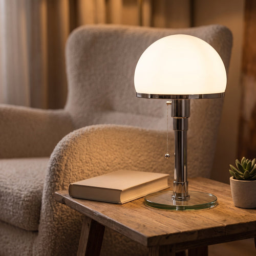 Bauhaus Glass Dome Table Lamp
