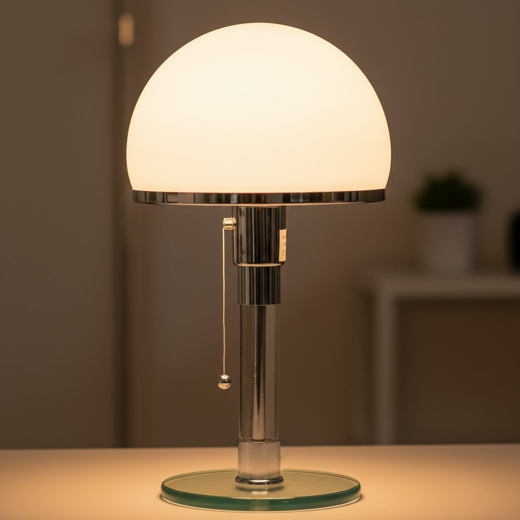 Bauhaus Glass Dome Table Lamp
