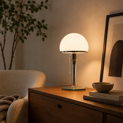 Bauhaus Glass Dome Table Lamp