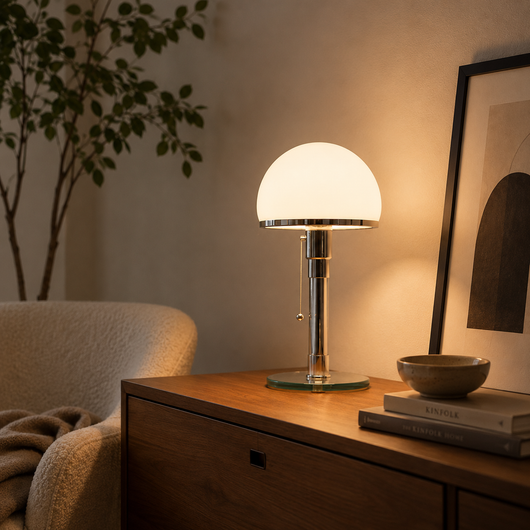 Bauhaus Glass Dome Table Lamp