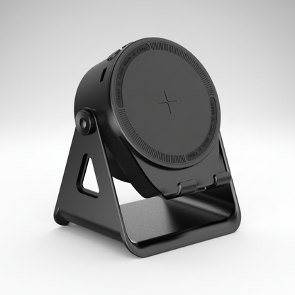 Bluetooth Speaker and Wireless Charging Phone Stand - Black