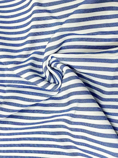 Claudine Button-Strap Striped Mini Dress