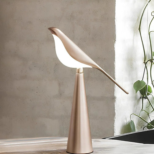 Dimmable Bird Table Lamp with Rotatable Head