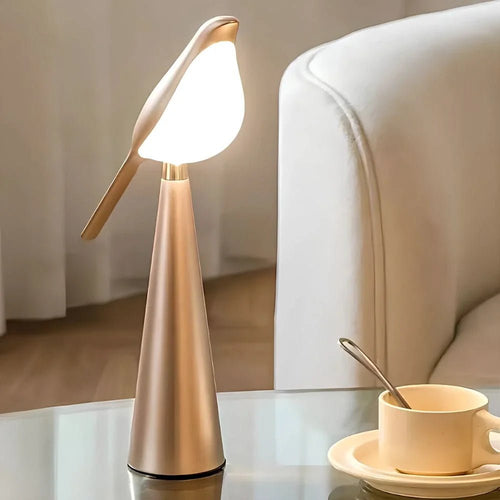 Dimmable Bird Table Lamp with Rotatable Head