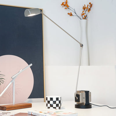 Dimmable Dual-Color LED Desk Lamp - Nickel color