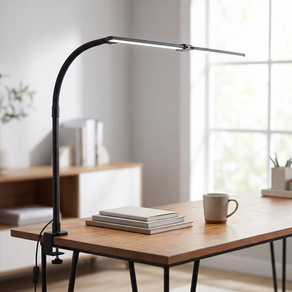 Dimmable Gooseneck Clamp Desk Lamp