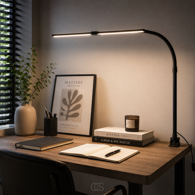 Dimmable Gooseneck Clamp Desk Lamp