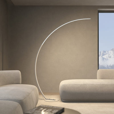 Dimmable LED Arc Floor Lamp - White