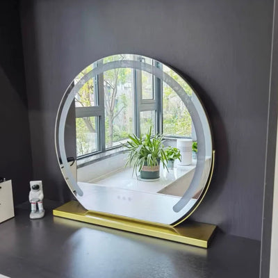 Dimmable LED Vanity Mirror with 3 Lighting Modes - Gold