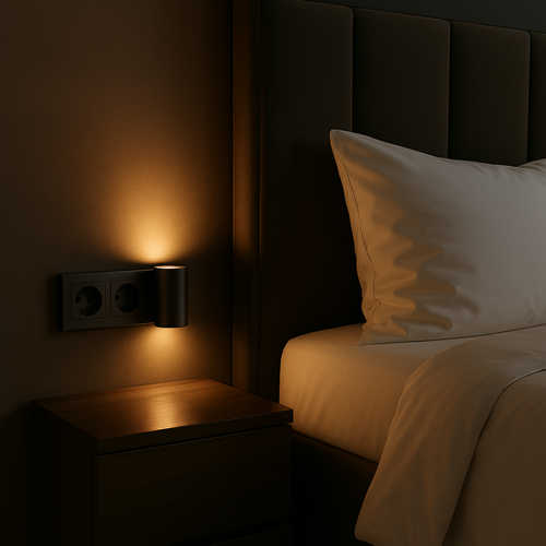 Dimmable Plug-In Night Light Wall Sconce