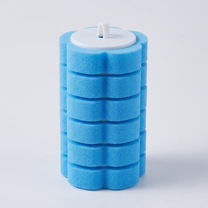 Disposable Sponge Head Toilet Brush with Storage Caddy - Blue / 6-Pack Refill Only