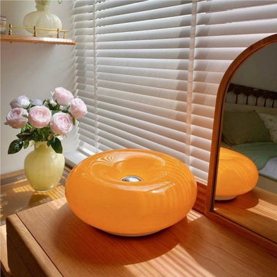 Donut Shape Dimmable LED Table Lamp - Orange