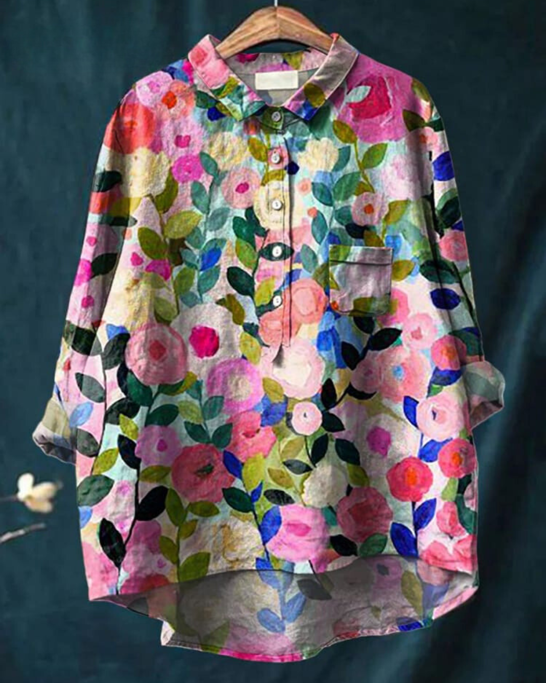 Édith Painterly Floral Button-Up Shirt