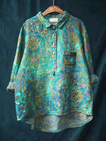 Édith Painterly Floral Button-Up Shirt