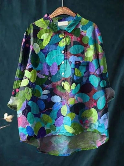 Édith Painterly Floral Button-Up Shirt