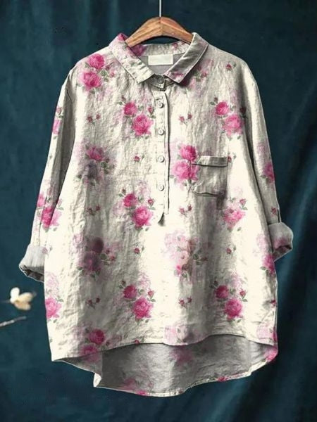 Édith Painterly Floral Button-Up Shirt