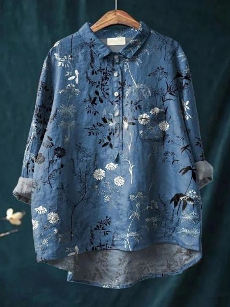 Édith Painterly Floral Button-Up Shirt