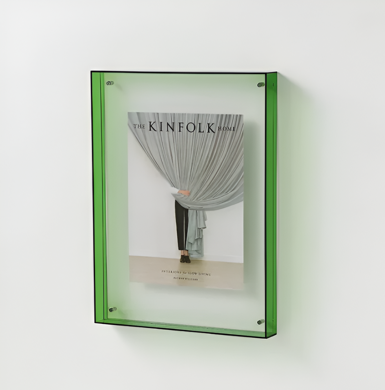 Floating Magnetic Acrylic Photo Frame - Green