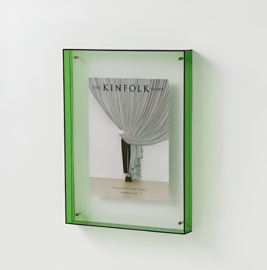 Floating Magnetic Acrylic Photo Frame - Green