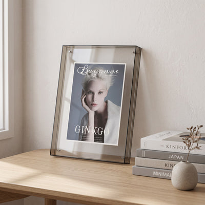 Floating Magnetic Acrylic Photo Frame - Grey