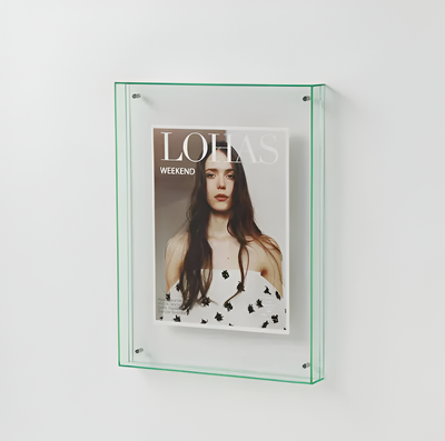 Floating Magnetic Acrylic Photo Frame - Light Green