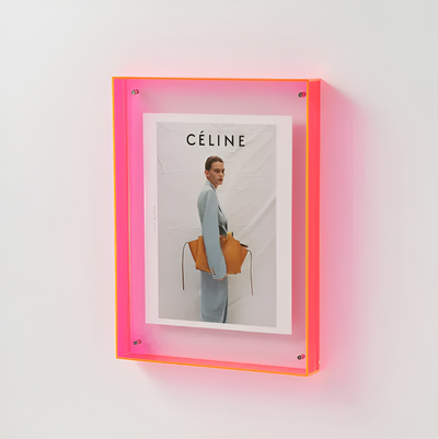 Floating Magnetic Acrylic Photo Frame - Pink