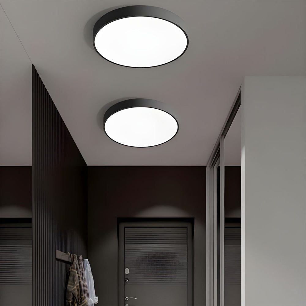 Flush Mount Round LED Ceiling Light - Grey