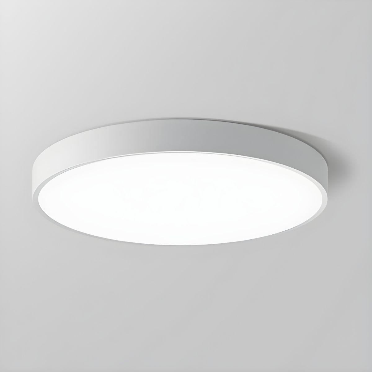Flush Mount Round LED Ceiling Light - White