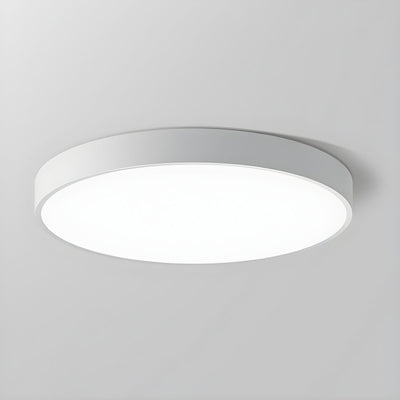 Flush Mount Round LED Ceiling Light - White