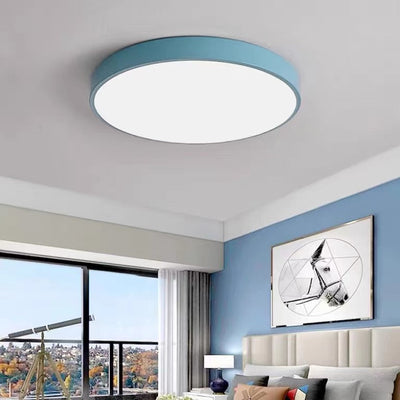 Flush Mount Round LED Ceiling Light - Blue