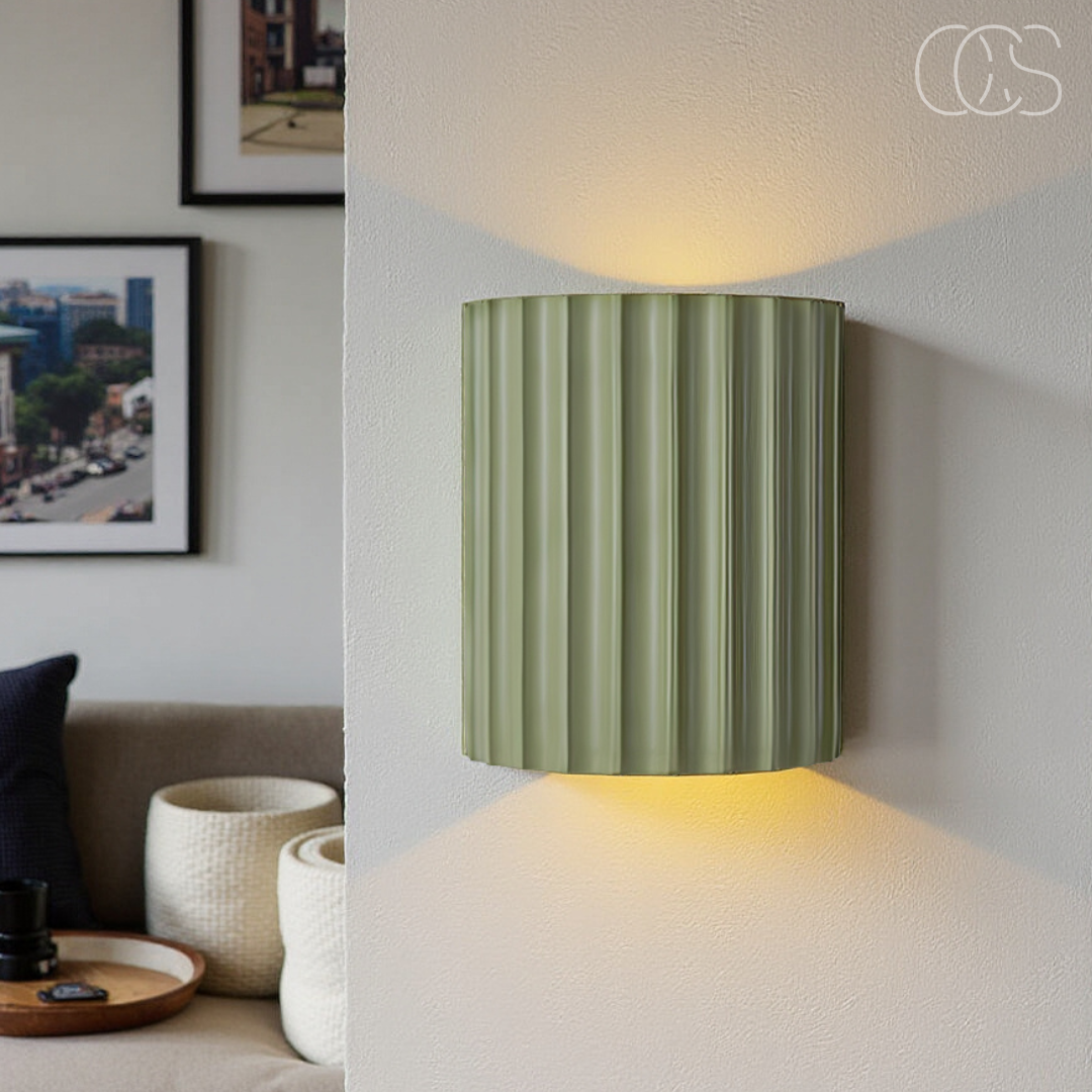 Fluted Up-Down Wall Sconce - Groen