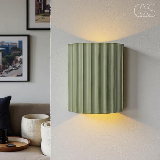 Fluted Up-Down Wall Sconce - Groen
