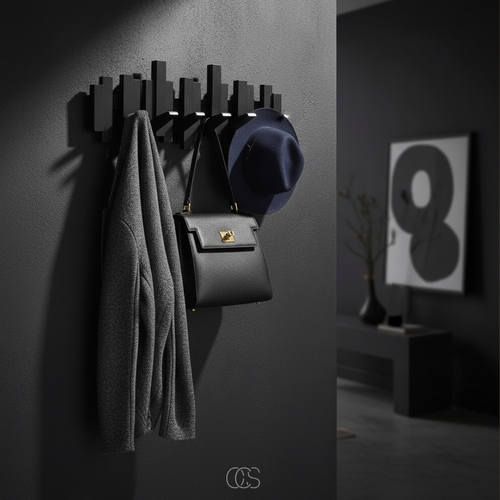 Foldable Wooden Piano Wall-Mounted Coat Rack
