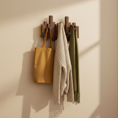 Foldable Wooden Piano Wall-Mounted Coat Rack