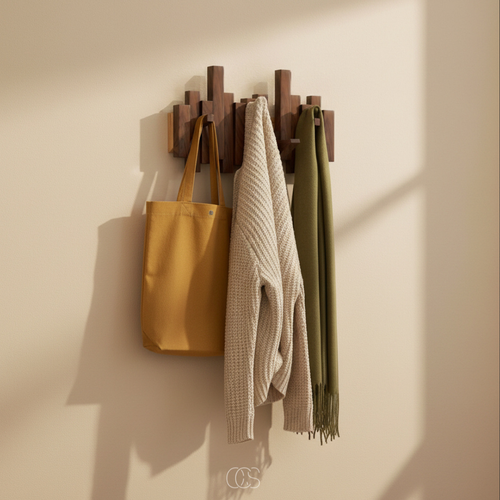 Foldable Wooden Piano Wall-Mounted Coat Rack