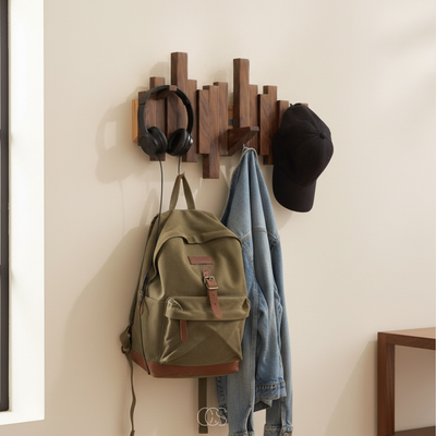 Foldable Wooden Piano Wall-Mounted Coat Rack