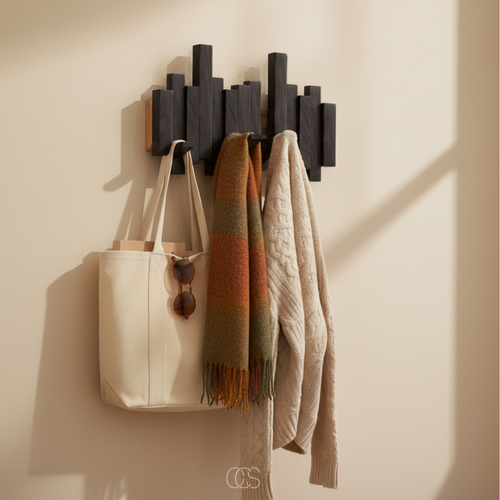 Foldable Wooden Piano Wall-Mounted Coat Rack